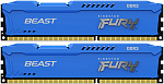 1000632710 Память оперативная/ Kingston 8GB 1600MHz DDR3 CL10 DIMM(Kit of 2) FURY BeastBlue