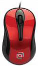 1066865 Мышь Оклик 385M черный/красный оптическая (1000dpi) USB для ноутбука (3but)