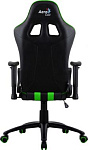 1030040 Кресло игровое Aerocool AC120 AIR-BG черный/салатовый сиденье черный/салатовый ПВХ/полиуретан с подголов. крестов.
