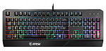 Клавиатура MSI VIGOR GK20 RU черный USB Multimedia for gamer LED (подставка для запястий)