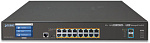 1000467280 коммутатор/ PLANET L2+/L4 16-Port 10/100/1000T 802.3at PoE + 2-Port 10G SFP+ Managed Switch with Color LCD Touch Screen, Hardware Layer3 IPv4/IPv6