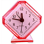 1863799 Perfeo Quartz часы-будильник "PF-TC-002", ромб. 7,5*8,5 см, красные