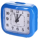 1863807 Perfeo Quartz часы-будильник "PF-TC-004", прямоугольные 8*7,5 см, синие