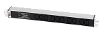 R-10-10C13-FI-440-Z ЦМО Блок розеток Rem-10 без шнура с фил. и инд., 10 IEC 60320 C13, вход IEC 60320 C14, 10 A, алюм., 19"