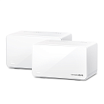 Halo H90X(2-pack) MERCUSYS AX6000 Домашняя Mesh Wi-Fi 6 система, до 1148 Мбит/с на 2,4 ГГц + до 4804 Мбит/с на 5 ГГц, встр. антенны, 1 порт 2,5 Гбит/с, 2 гиг. порта, 2