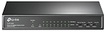 Коммутатор TP-Link TL-SF1009P, 9-портовый 10/100 Мбит/с неуправляемый PoE , 8 портов PoE+, IEEE 802.3af/at, бюджет PoE 65 Вт, стальной корпус, режим Ex