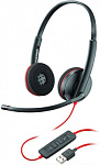 1863345 Наушники с микрофоном Plantronics Blackwire C3220 черный/красный 1.5м накладные оголовье (209745-201)