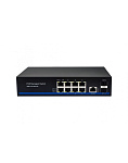 1000716286 Коммутатор NST Управляемый L2 PoE Gigabit Ethernet на 8 RJ45 PoE + 2 x GE SFP порта. Порты: 8 x GE (10/100/1000 Base-T) с поддержкой PoE (IEEE 802.3af/at)
