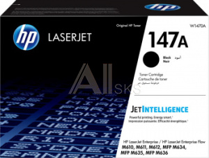 1389922 Картридж лазерный HP 147A W1470A черный (10500стр.) для HP LaserJet M610dn