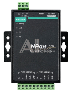 NPort 5232 Ethernet сервер последовательных интерфейсов, 2xRS-422/485, без адаптера питания