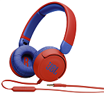 JBLJR310RED JBL Jr310: наушники накладные с микрофоном детские, 1.0м, цвет синий/красный