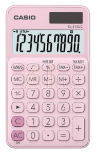 1048523 Калькулятор карманный Casio SL-310UC-PK-S-UC розовый 10-разр.