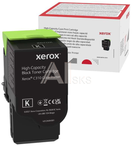 006R04368 Тонер-картридж Xerox увеличен емк черный для C310/315 черный (8K стр.)