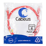 1692521 Cabeus PC-UTP-RJ45-Cat.6-1.5m-RD Патч-корд U/UTP, категория 6, 2xRJ45/8p8c, неэкранированный, красный, PVC, 1.5м