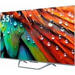 11021489 55" Телевизор HAIER Smart TV S4, QLED, 4K Ultra HD, серый, СМАРТ ТВ, Android TV [DH1VMZD01RU]