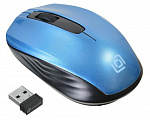 945833 Мышь Оклик 475MW черный/синий оптическая (1000dpi) беспроводная USB для ноутбука (3but)