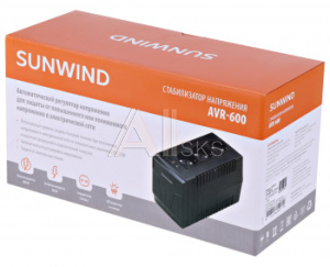 1393920 Стабилизатор напряжения SunWind AVR-600 300Вт 600ВА черный