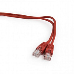 1877456 Патч-корд UTP Cablexpert PP12-0.5M/R кат.5e, 0.5м, литой, многожильный (красный)