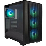 11044048 Eurocase 00-01064683 Корпус Midtower ATX A301 4ARGB черный без БП закаленное стекло USB 3.0, Type-C