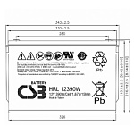 11050254 CSB Батарея HRL12390W FR