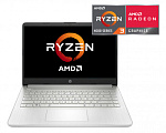 1401459 Ноутбук HP 14s-fq0035ur Ryzen 3 4300U 8Gb SSD512Gb AMD Radeon 14" IPS FHD (1920x1080) Free DOS silver WiFi BT Cam