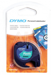 1201252 Картридж ленточный Dymo LT S0721640 черный/зеленый для Dymo