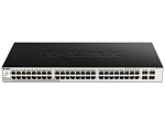D-Link DGS-1210-52/ME/B1A, L2 Managed Switch with 48 10/100/1000Base-T ports and 4 1000Base-X SFP ports.16K Mac address, 802.3x Flow Control, 4K of 80