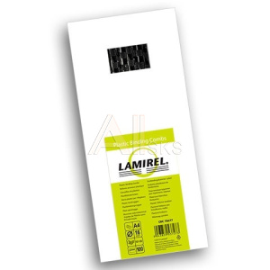 1993428 Пружины для переплета пластиковые Lamirel, 16 мм. Цвет: черный, 100 шт в упаковке.