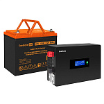 297393 Комплект ИБП EX295992RUS + батарея 80Aч EX285654RUS 1шт (инвертор, синус, для котла, PF=1, настенный) ExeGate IdealSine SR-600.LCD.2SH <600VA/600W, чи