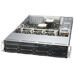 1869271 Серверная платформа SUPERMICRO SYS-620P-TRT (2U, 2 x LGA4189, Intel C621A, 16 x DDR4, 8 x 3.5" SATA, 2x10 Gigabit Ethernet (10 Гбит/с), 1200 Вт)