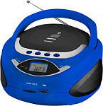 1088077 Аудиомагнитола Telefunken TF-CSRP3494B синий 2Вт/CD/CDRW/MP3/FM(an)/USB/BT/SD/MMC