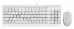 1454168 Клавиатура + мышь A4Tech Fstyler F1512 клав:белый мышь:белый USB (F1512 WHITE)