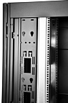 Шкаф серверный ЦМО (ШТК-СП-42.8.12-44АА-9005) напольный 42U 800x1200мм пер.дв.перфор. задн.дв.перфор. 2 бок.пан. направл.под винты 1350кг черный 890мм
