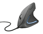 22885 Trust Mouse Verto, Optical, USB, 1000-1600dpi, LED Illuminated, Ergonomic, Black [22885]