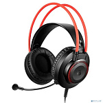 Наушники с микрофоном A4Tech Bloody G200S черный/красный 2м мониторные USB оголовье (G200S USB/ BLACK +RED)