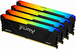 1000724988 Память оперативная/ Kingston 64GB 3200MHz DDR4 CL16 DIMM (Kit of 4) 1Gx8 FURY Beast RGB