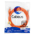 11051985 Cabeus PC-UTP-RJ45-Cat.5e-2m-OR Патч-корд U/UTP, категория 5е, 2xRJ45/8p8c, неэкранированный, оранжевый, PVC, 2м