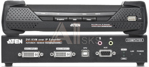 1000362604 DVI KVM-удлинитель с доступом через IP, аудио, видео (1920 x 1200 @ 60Гц), возможность подключения двух дисплеев, мышь, клавиатура (USB) DVI Dual
