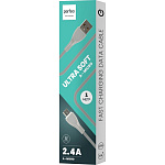 11024501 PERFEO Кабель USB A вилка - Micro USB вилка, 2.4A, серый, силикон, длина 1 м., ULTRA SOFT (U4021)