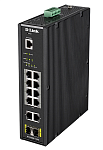 D-Link DIS-200G-12PS/A1A, PROJ L2 Managed Industrial Switch with 10 10/100/1000Base-T and 2 1000Base-X SFP ports (8 PoE ports 802.3af/802.3at (30 W),