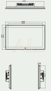 Панельный компьютер PPC2-CW185A-ADLP-i5/8G