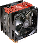 1000432133 Кулер для процессора Cooler Master Hyper 212 LED Turbo (Red Top Cover) (150W, 4-pin, 163mm, tower, Al/Cu, red LED, fans: 2x120mm/66.3CFM/31dBA