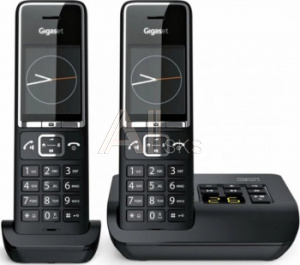 1847523 Р/Телефон Dect Gigaset Comfort 550A DUO RUS черный (труб. в компл.:2шт) автооветчик АОН