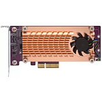 1996948 Плата расширения/ QNAP QM2-2S-220A Dual M.2 22110/2280 SATA SSD expansion card (PCIe Gen2 x2), Low-profile bracket pre-loaded, Low-profile flat and Fu