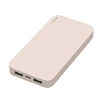 1849077 Внешний аккумулятор Power Bank Xiaomi (Mi) SOLOVE 20000mAh 18W Quick Charge 3.0. Dual USB с 2xUSB выходом, кожаный чехол (003M Beige), бежевый
