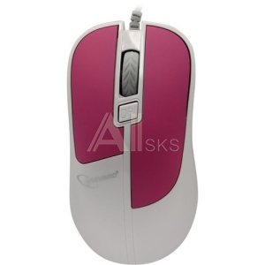 1750828 Gembird MOP-410-P {Мышь, USB, фиолетовый, 3 кнопки+колесо кнопка, soft touch, 1600 DPI, кабель 1.5м}