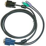 1161121 D-Link DKVM-IPCB Кабель для KVM-переключателя DKVM-IP8 длиной 1,8 м с разъемами VGA и PS/2
