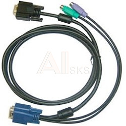 1161121 D-Link DKVM-IPCB Кабель для KVM-переключателя DKVM-IP8 длиной 1,8 м с разъемами VGA и PS/2