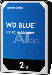 1000621782 Жесткий диск/ HDD WD SATA3 2Tb Blue 5400 256Mb 3.5"" 1 year warranty
