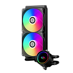 1000775492 Система охлаждения/ PCCooler DA240 ARGB BK (270W, 240mm, Black, ARGB/ Fans: 2x120mm, 73.6CFM, -dBA, 1800RPM/ Pump height 55mm, -dBA, 3000RPM, Rad